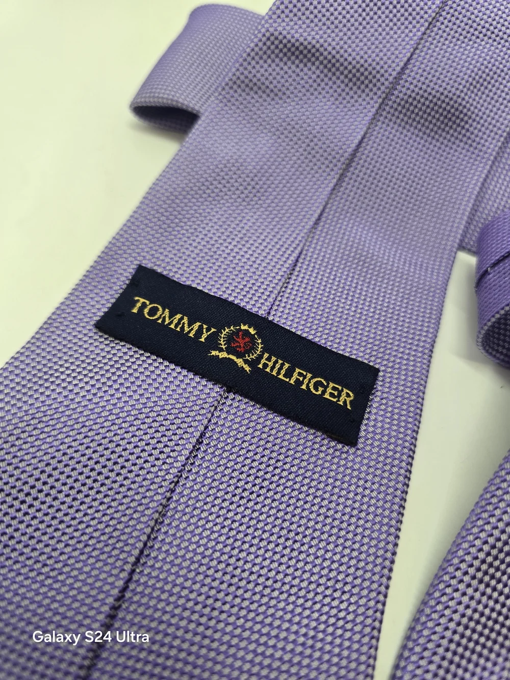 Tommy Hilfiger Lavender Purple Textured Silk Tie